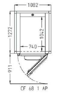 Шкаф расстоечный Pavailler  CF 68 1 AP 60X80 1 дверь 1 тележка