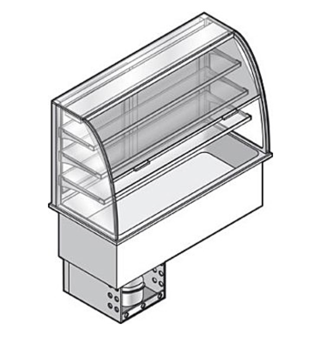 Витрина с охлаждаемой поверхностью EMAINOX I76VV2RPR3 8046871 встраиваемая
