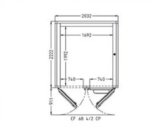 Шкаф расстоечный  Pavailler EV 68 4/2 CP 60X80 2 двери 4 тележки