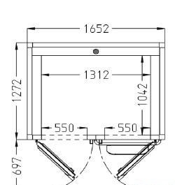 Шкаф расстоечный Pavailler  CF 48 2 CP 40X80 2 двери 2 тележки