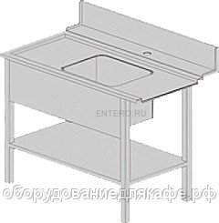 Стол для посудомоечной машины Kromo K55-SX левый