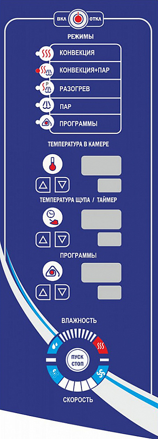 Пароконвектомат Abat ПКА 10-1/1ПМ2 (нерж. лицо)